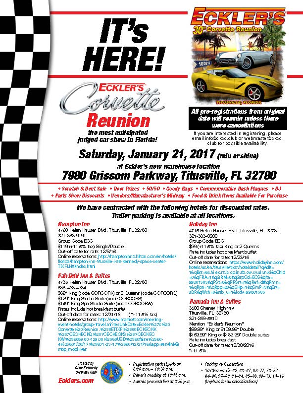 Corvette Reunion 2017 flyer