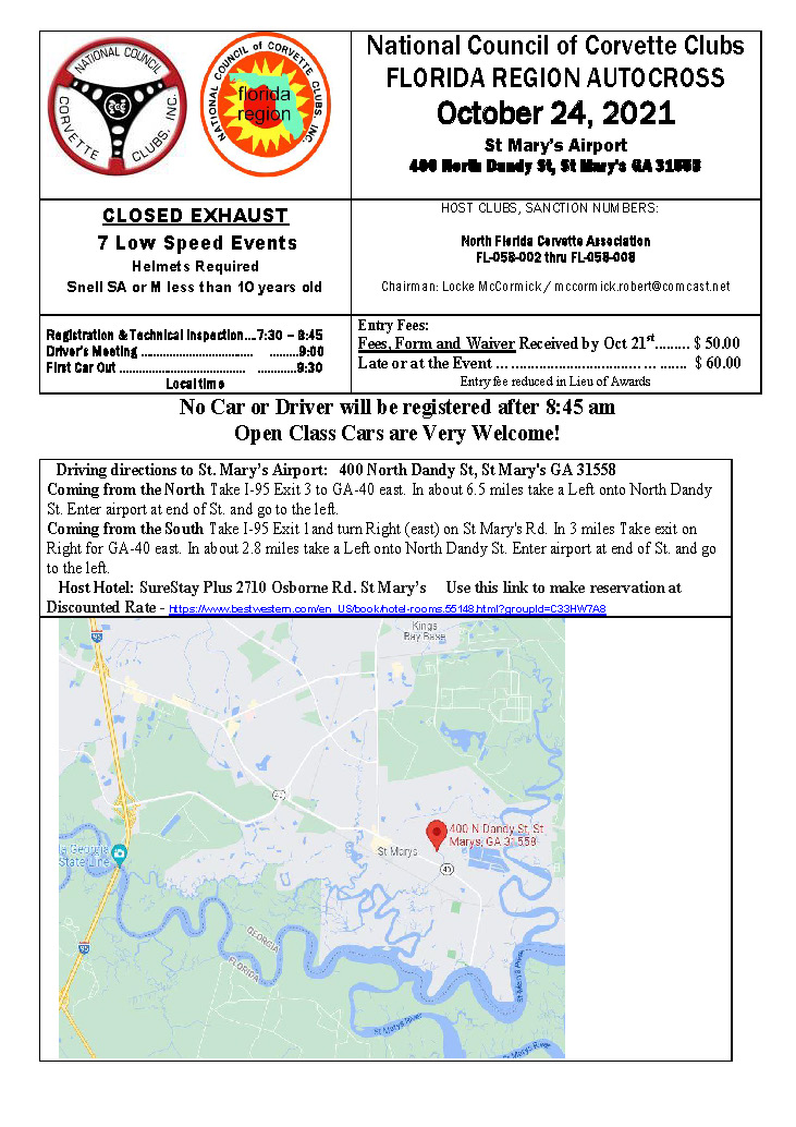 2021 Oct Autocross Flier Map Page 1