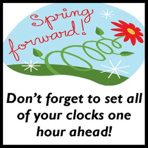 daylight savings time clip art spring forward 1